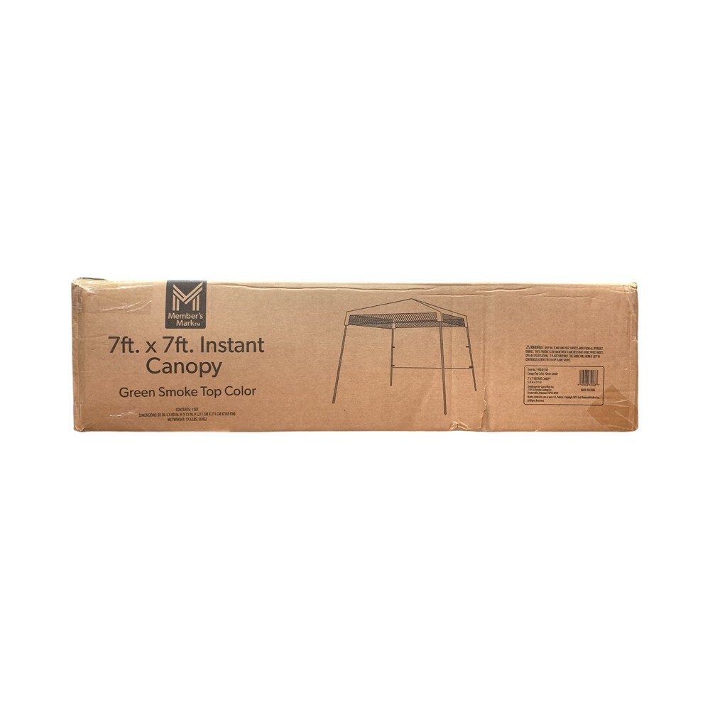 Member's Mark Backpack 7ft. x 7ft. Instant Canopy, Green Smoke