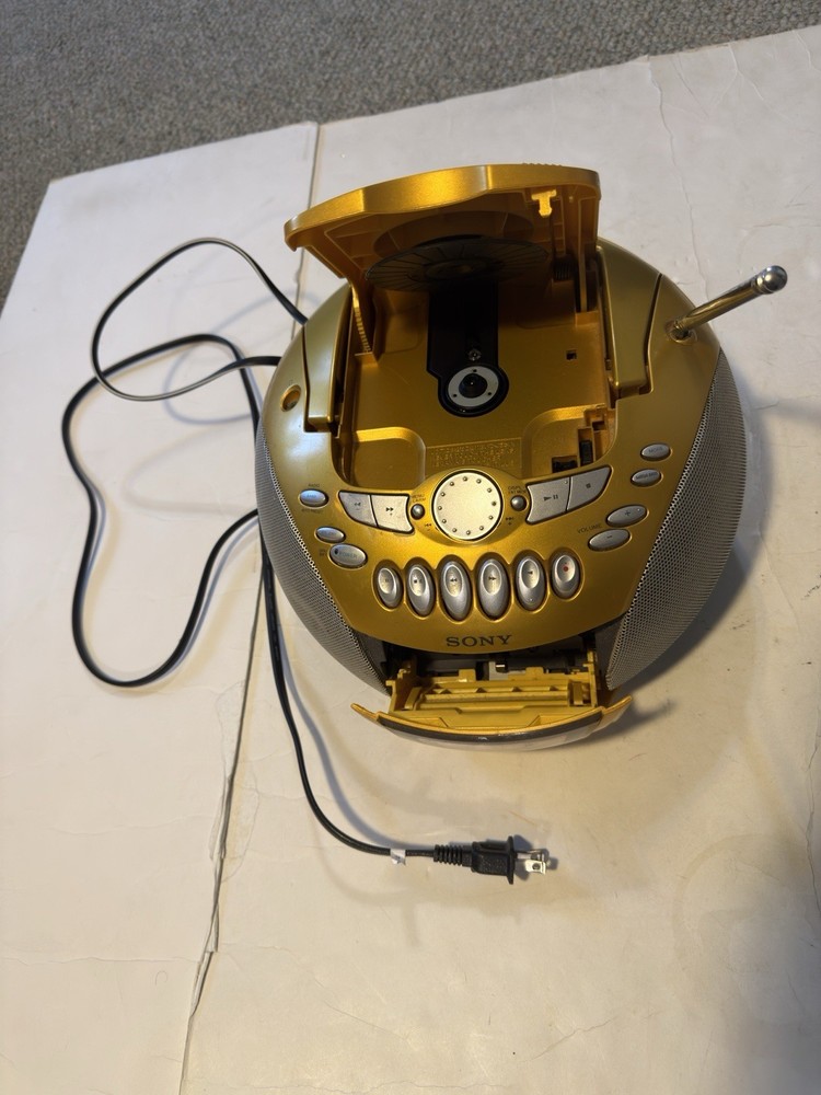 Sony CFO-E75 CD Radio Cassette-Corder Yellow!!!