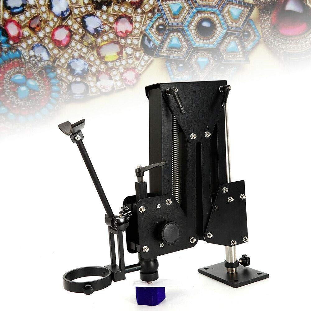 Micro Jewelry Inlaid Stand, Microscope & Spring Bracket, Black