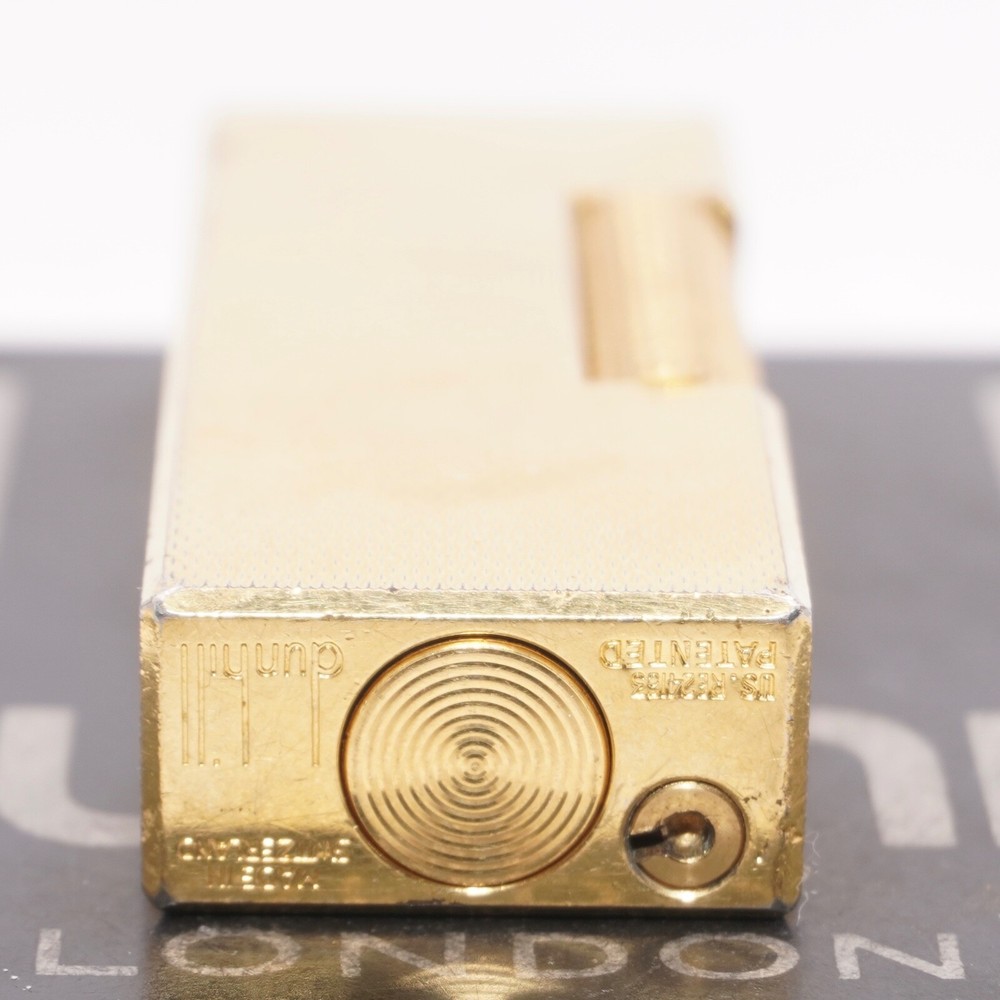 Dunhill Lighter Brown Shell gold Barry Pattern_Ultrasonically cleaned_Working
