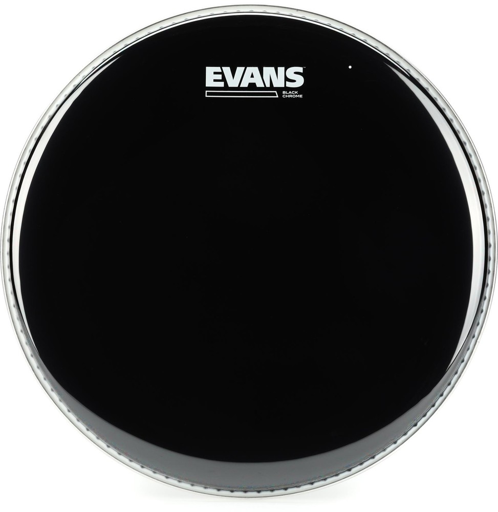 Evans TT12CHR Black Chrome Tom Batter Head - 12"