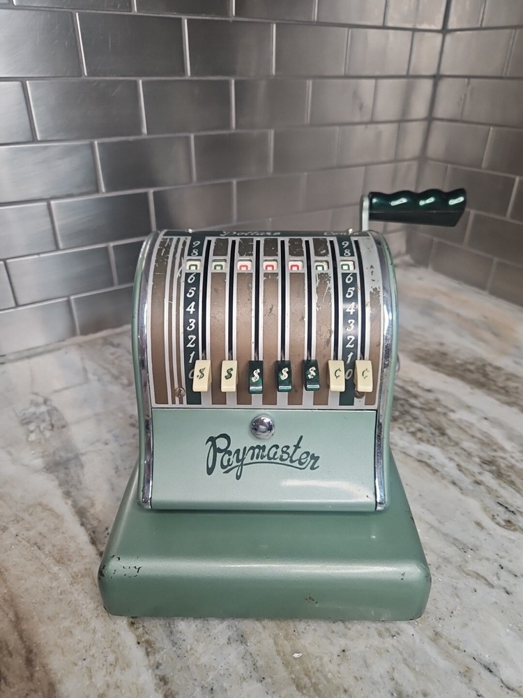 Vintage Paymaster Series S-600 Check Writer 7 Column Stamper Machine