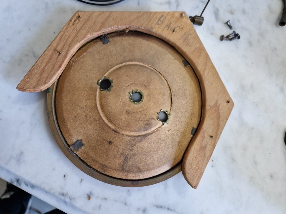 Antique American Clock Movement And Dial Gong Ect