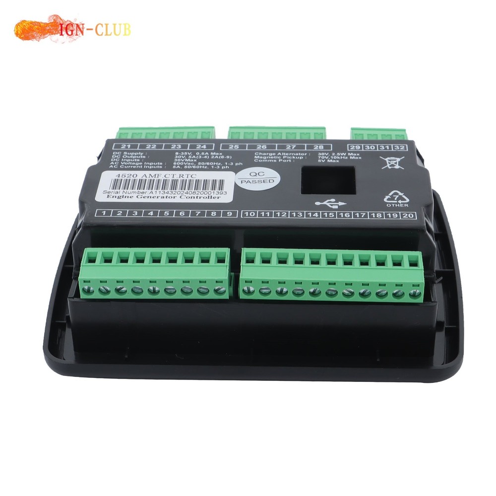 DSE4520 LCD Screen Controller Generator 3‑Phase Mains Detection Control Board