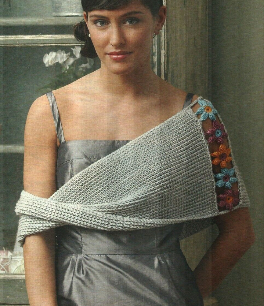 MARIANNE MOBIUS WRAP SHAWL 5 SIZES WOMEN'S CROCHET PATTERN INSTRUCTIONS