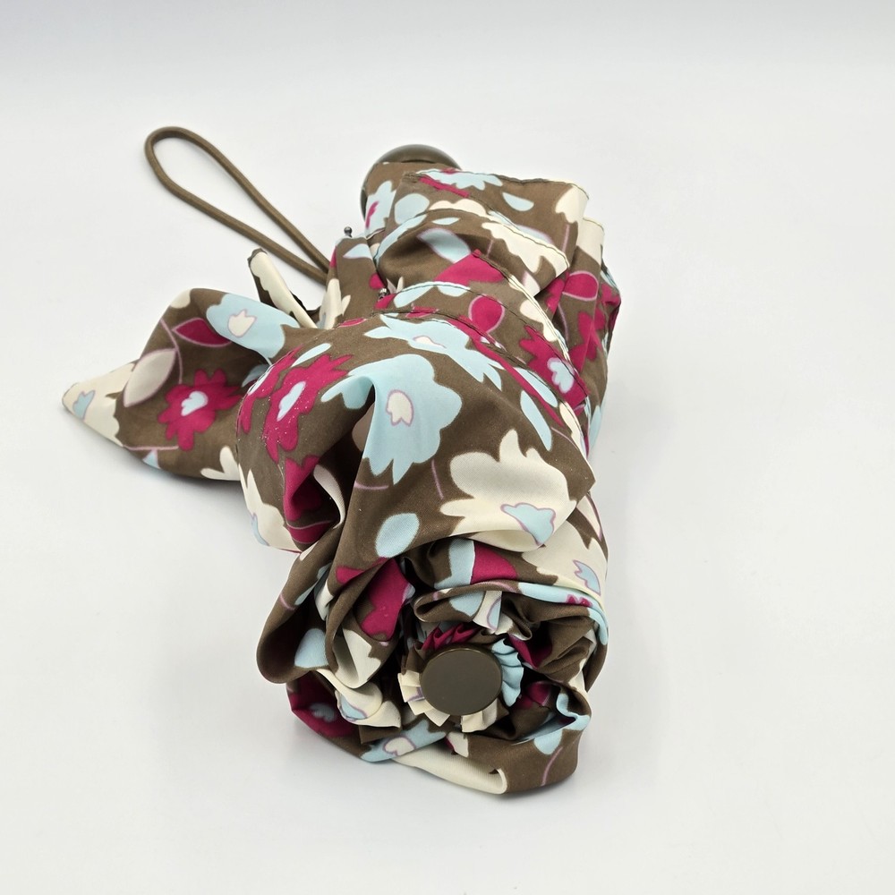Vtg Samsonite Floral Umbrella With Flashlight Handel