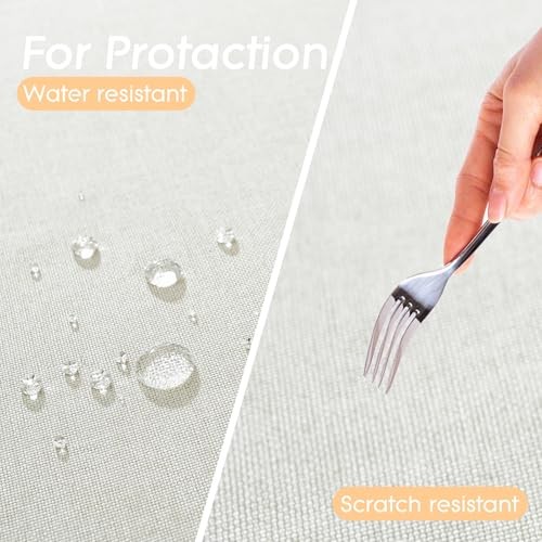 Rectangle Tablecloth, Water Resistant Tassel Table 36" x 36" (Square) Ivory