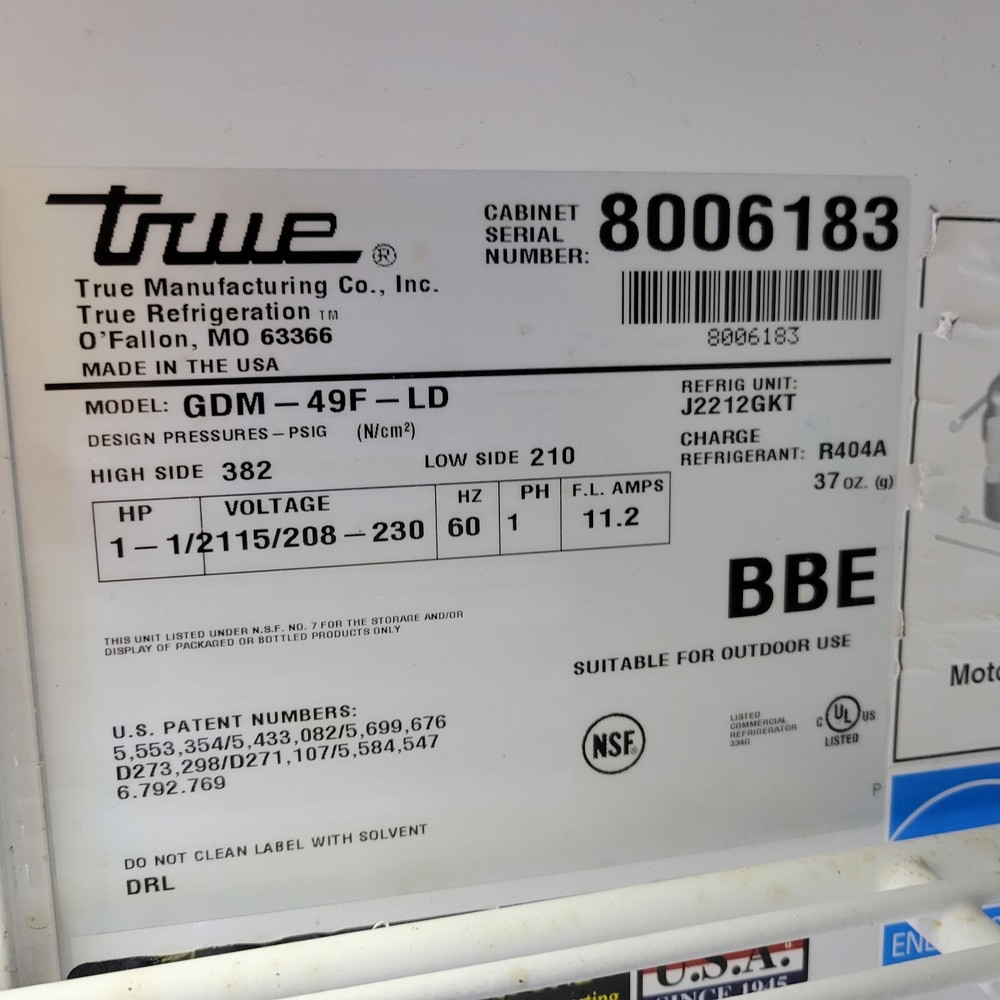Freezer Merchandise USED 2 dr 2014 TRUE GDM-49F
