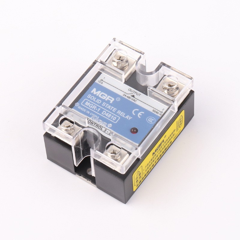 Solid State Relay Single Phase Solid State Relay DC to AC SSR, 3-32V DC D4810 10A
