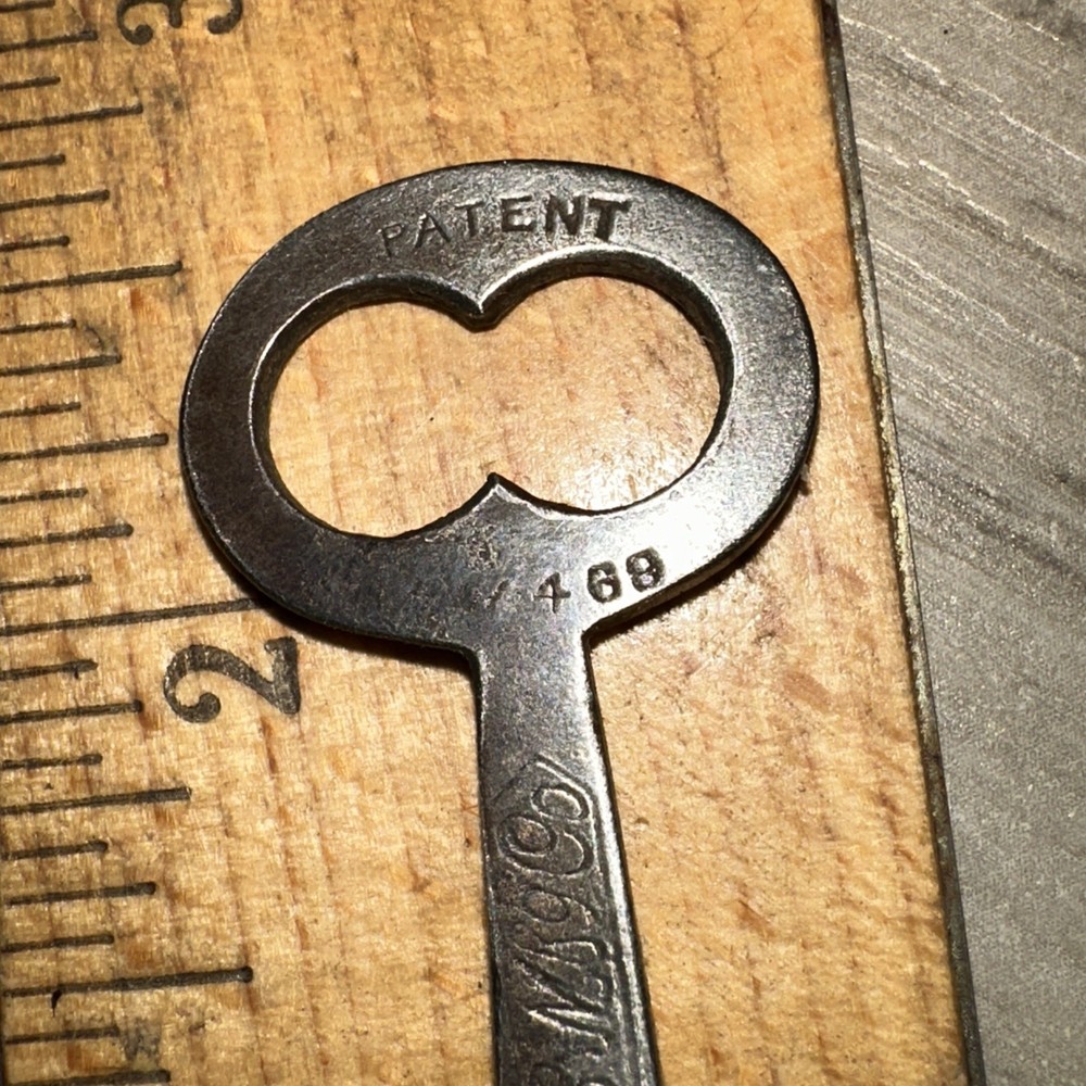 Antique Skeleton Key Solid Barrel Legit Antique Key P & E Mfg. #12