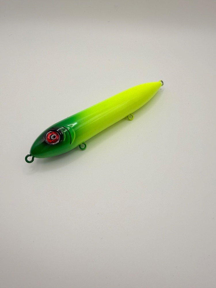 5” Catfish Spook Rattle Float Green/Chartreuse Red Eye Santee Rig Peg Float -6pc