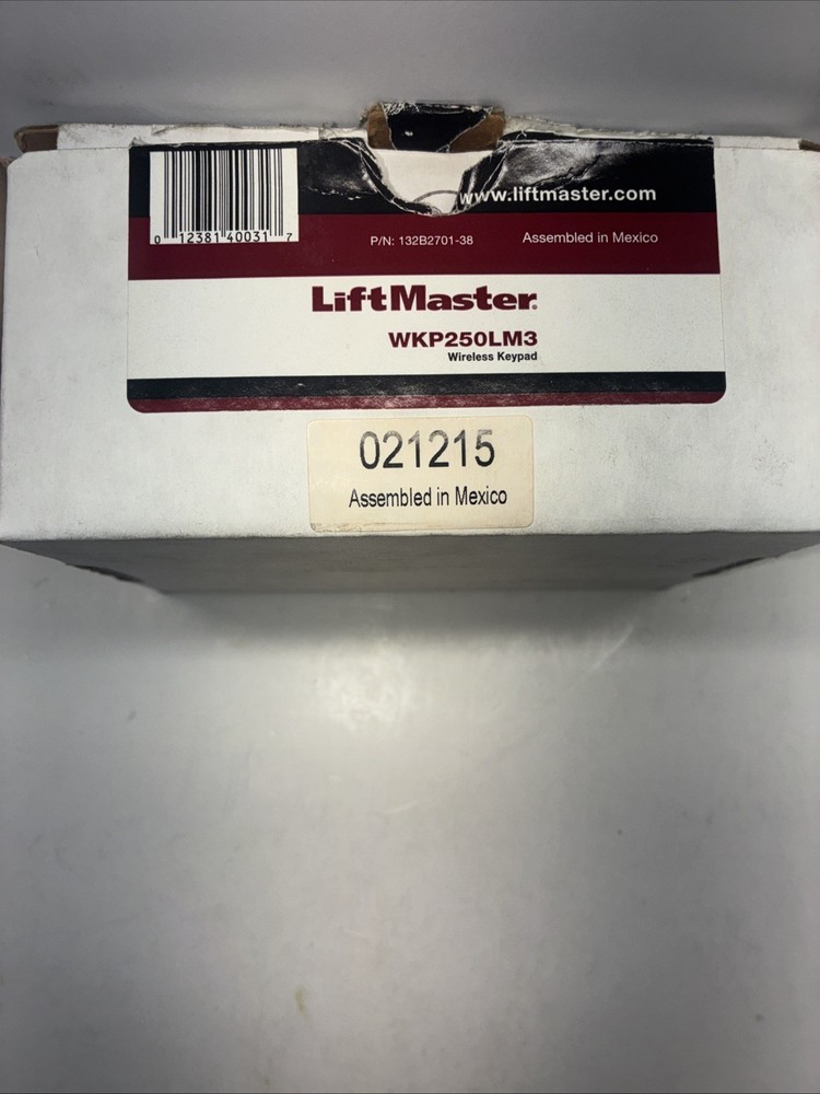 LiftMaster Wireless Keypad WKP250 LM 250 Code Capacity