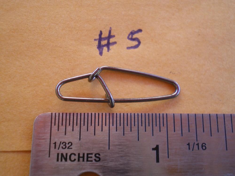 200 PCS. BLACK NICKEL NEW HOOK SNAP #5, 135 LBS. TEST
