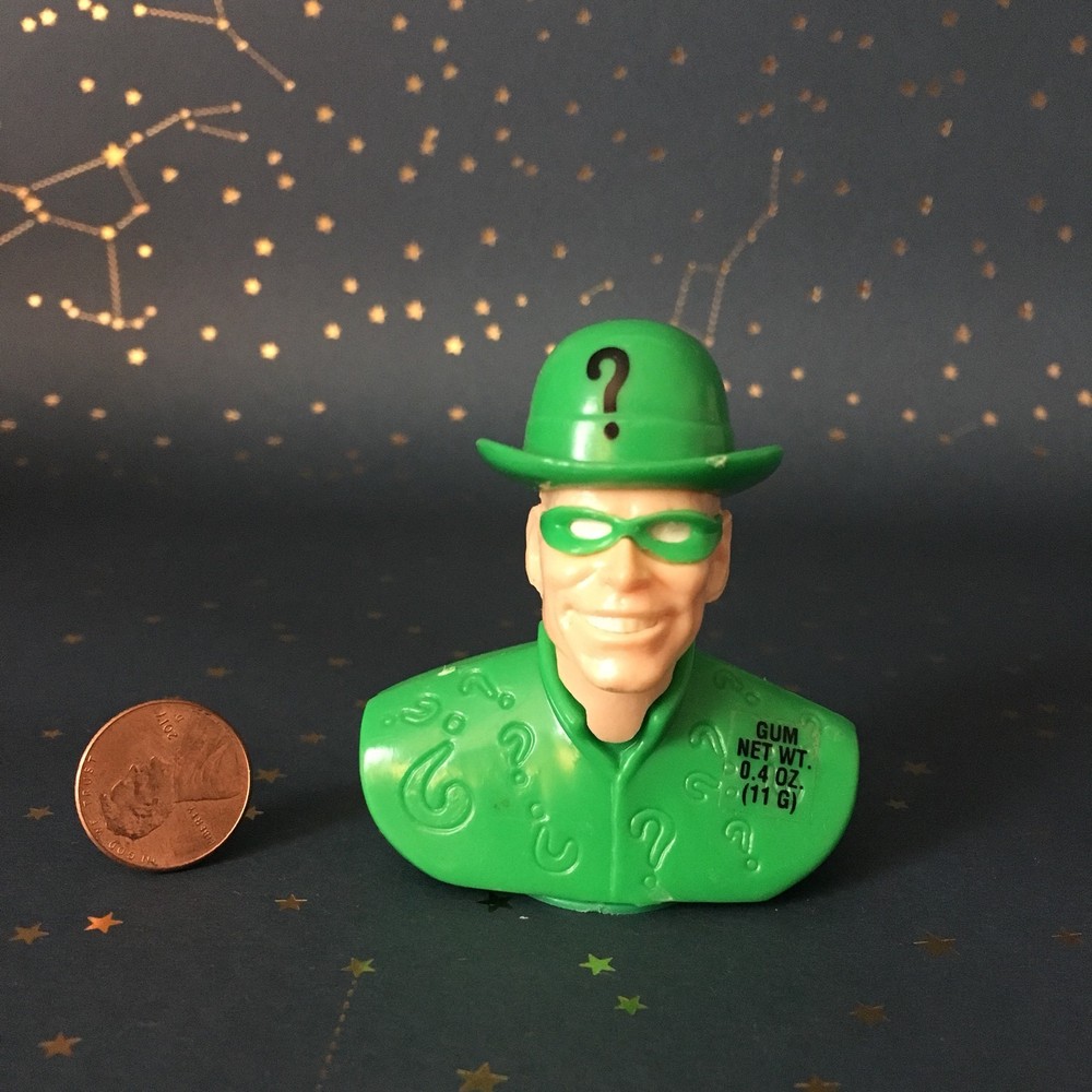 Vtg Riddler Batman Candy Container Figure Toy Cake Topper