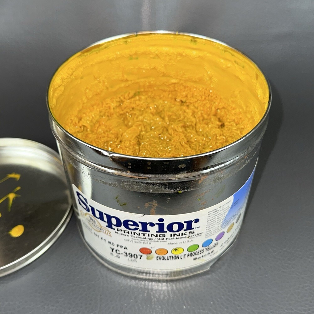 SUPERIOR **PROCESS YELLOW** OFFSET PRINTING INK OIL BASED 3 LBS PROCESS YELLOW