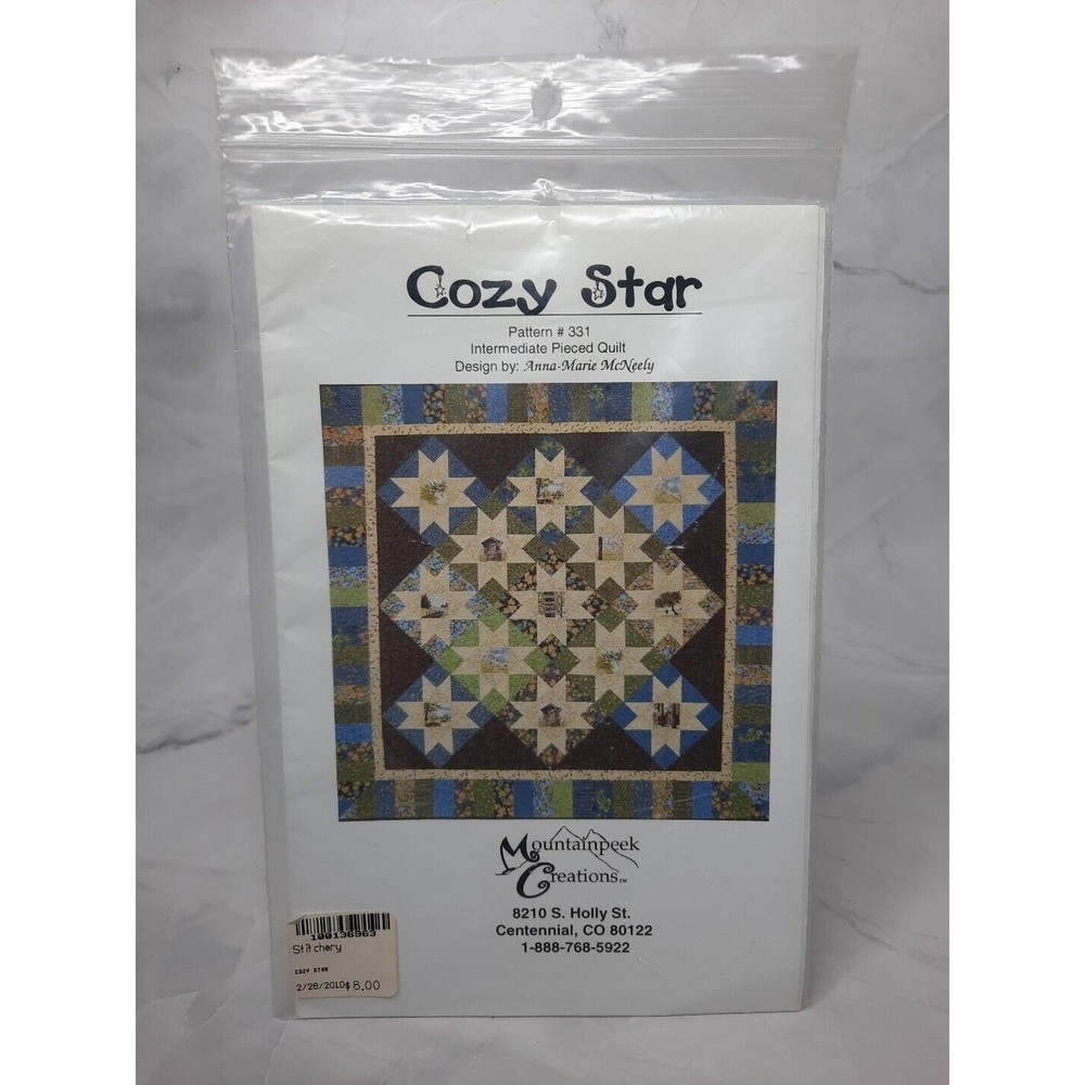 2009 Mountainpeek Pieced Quilt Pattern Cozy Star