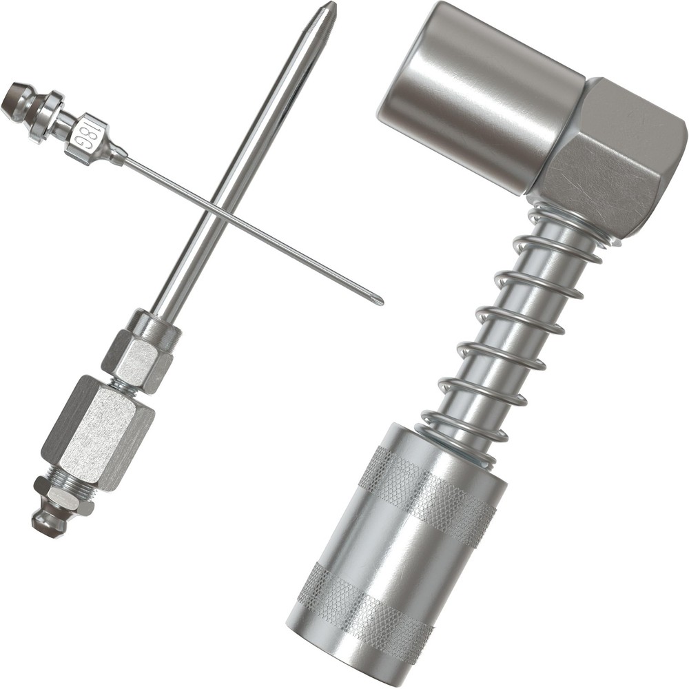 UTOOL Grease Gun Accessory Kit | 90 Degree Coupler, Needle 1PC_Coupler_90D