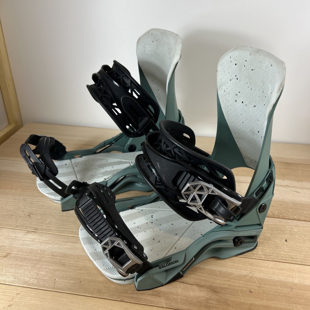 Salomon District Pro Snowboard Bindings Used Size S Horizon #G110