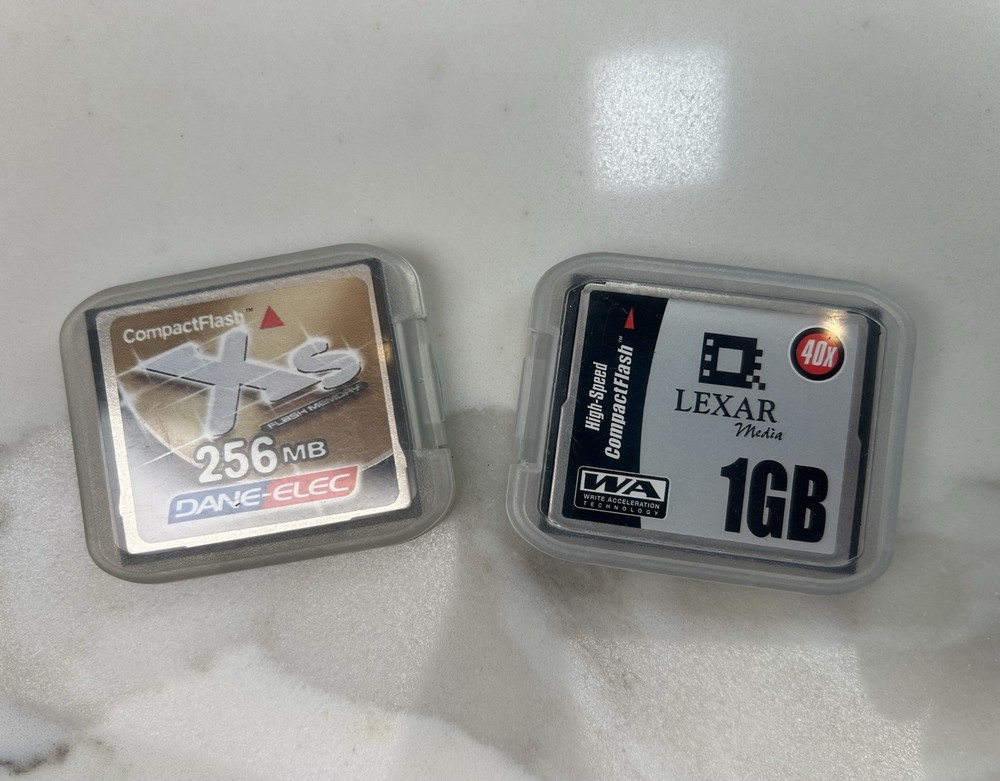 Lexar High-Speed 1 GB 40x & 256mb DaneElec CompactFlash Memory Cards