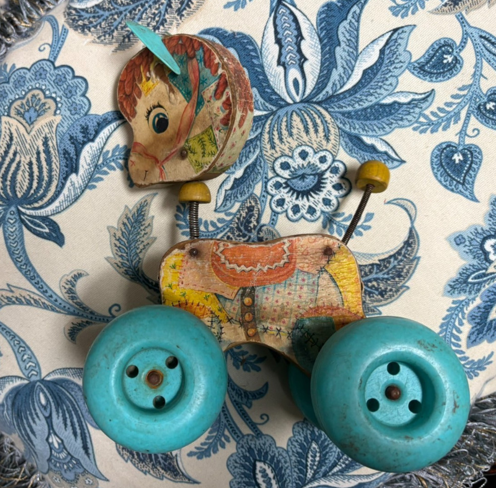 1960s Vintage Fisher Price "Patch Pony" Pull Toy