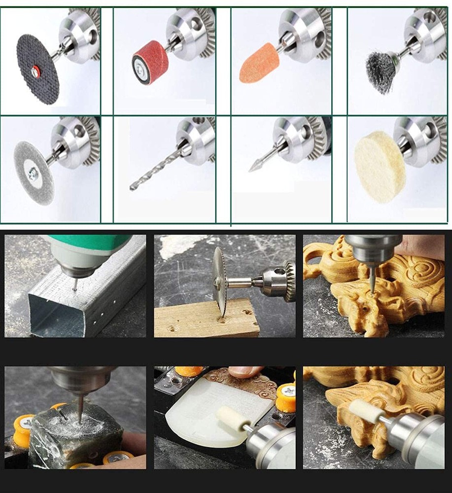 480W Rotary Tool Power Electric Die Multi-function Grinder Carver Set, 6 Step...