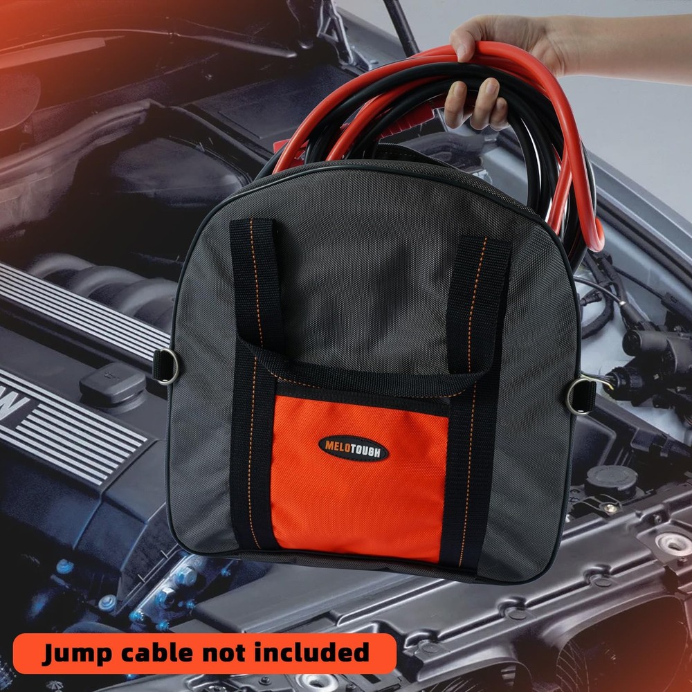 Jumper Cable Bag - 14.5 X 14Tools Cable Bag - Storage Organizer for Cables, ...
