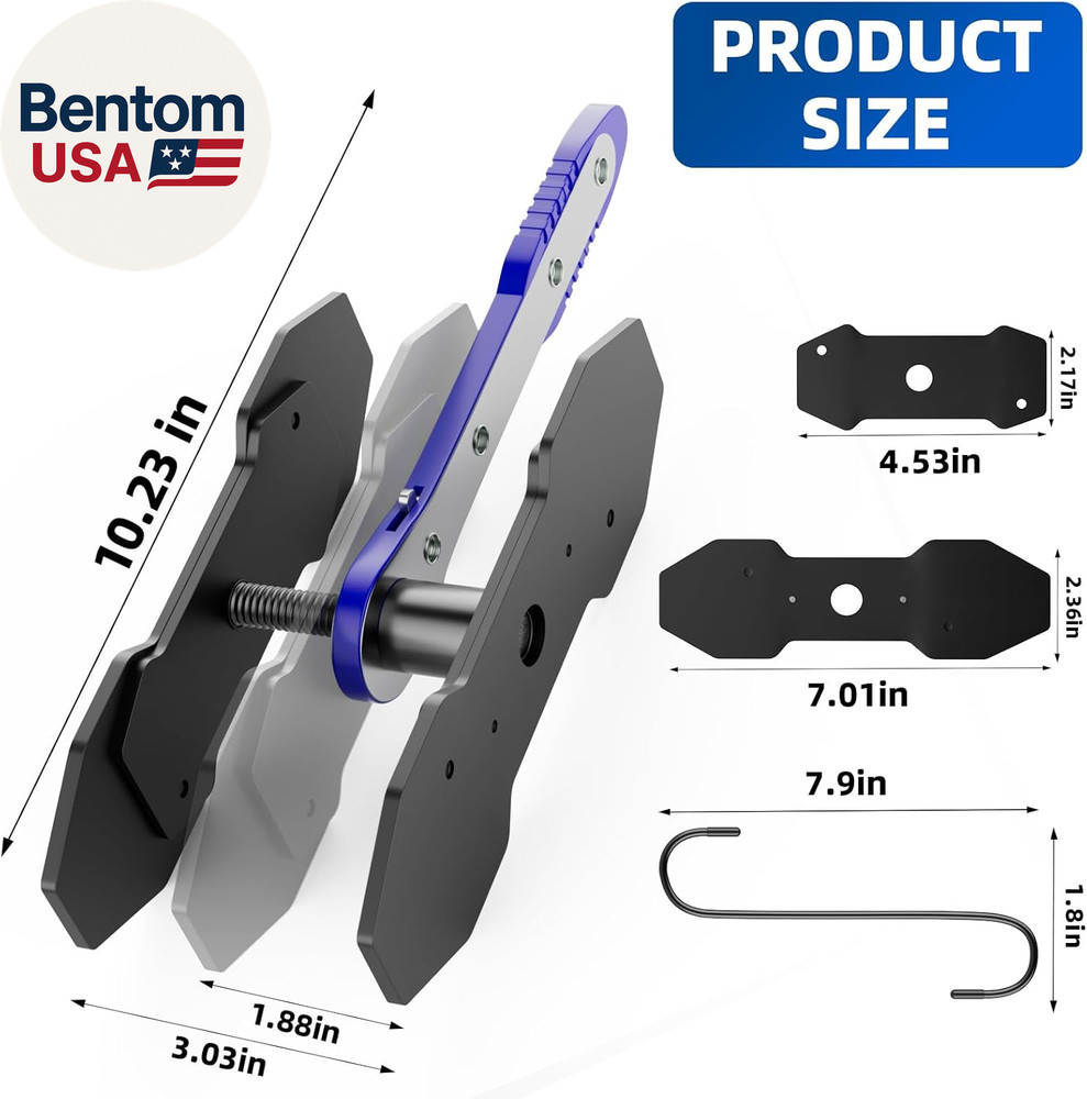 Brake Caliper Compression Tool, Caliper Piston Compressor Tool with Additional 2