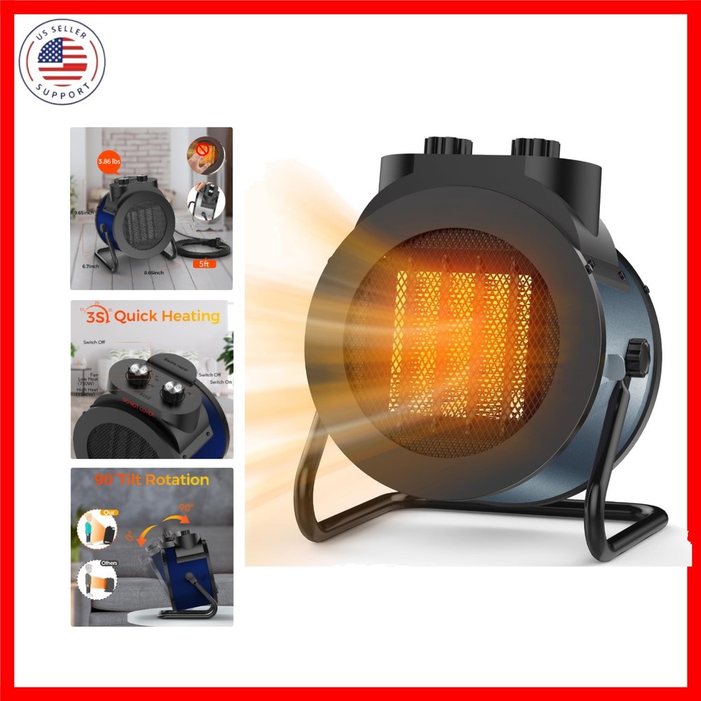 Saker Powerful Portable Heating Cannon PTC Portable Space Heater New
