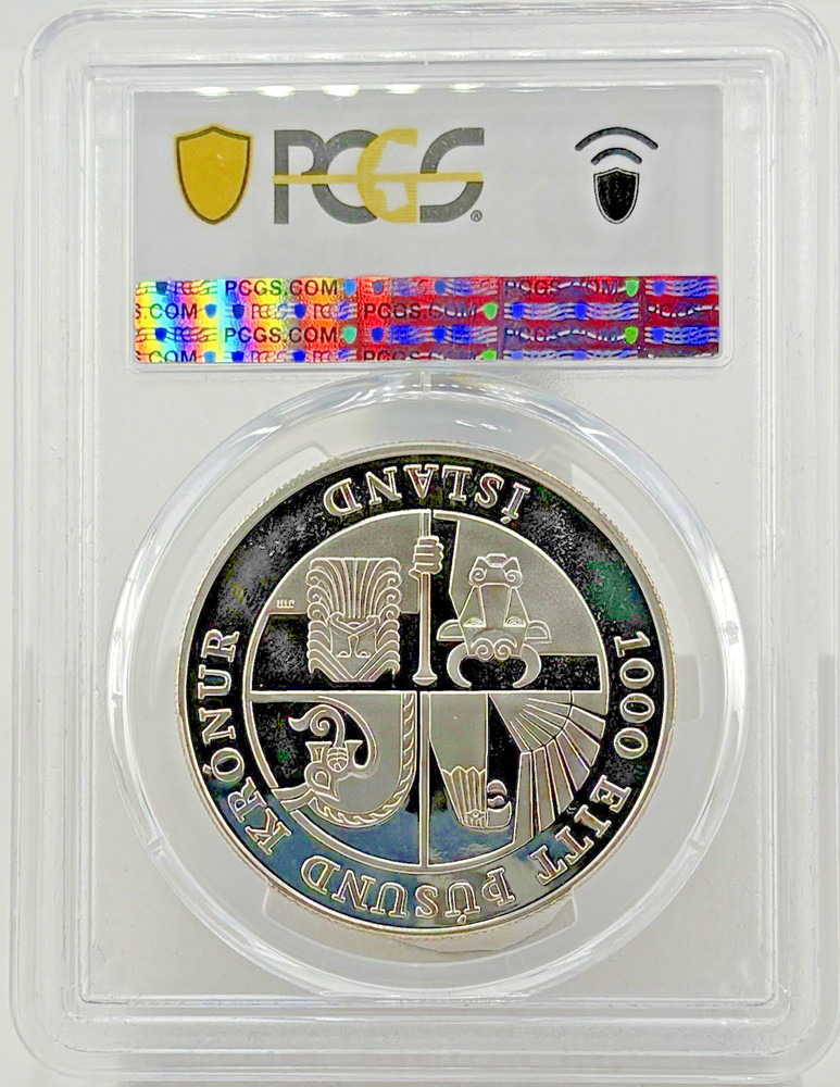 2000 Iceland Commemorative Silver 1000 Kronur PR70 DCAM PCGS