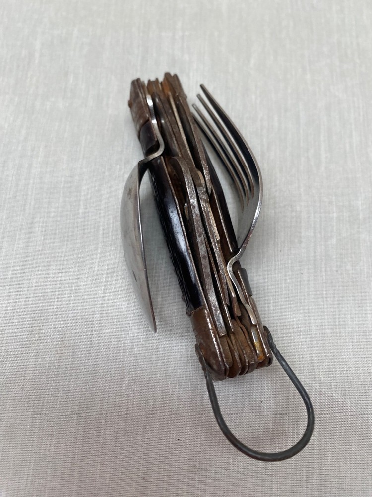 Rustic Camping Folding Utility Knife Spoon Fork | Rustic Utensil Display