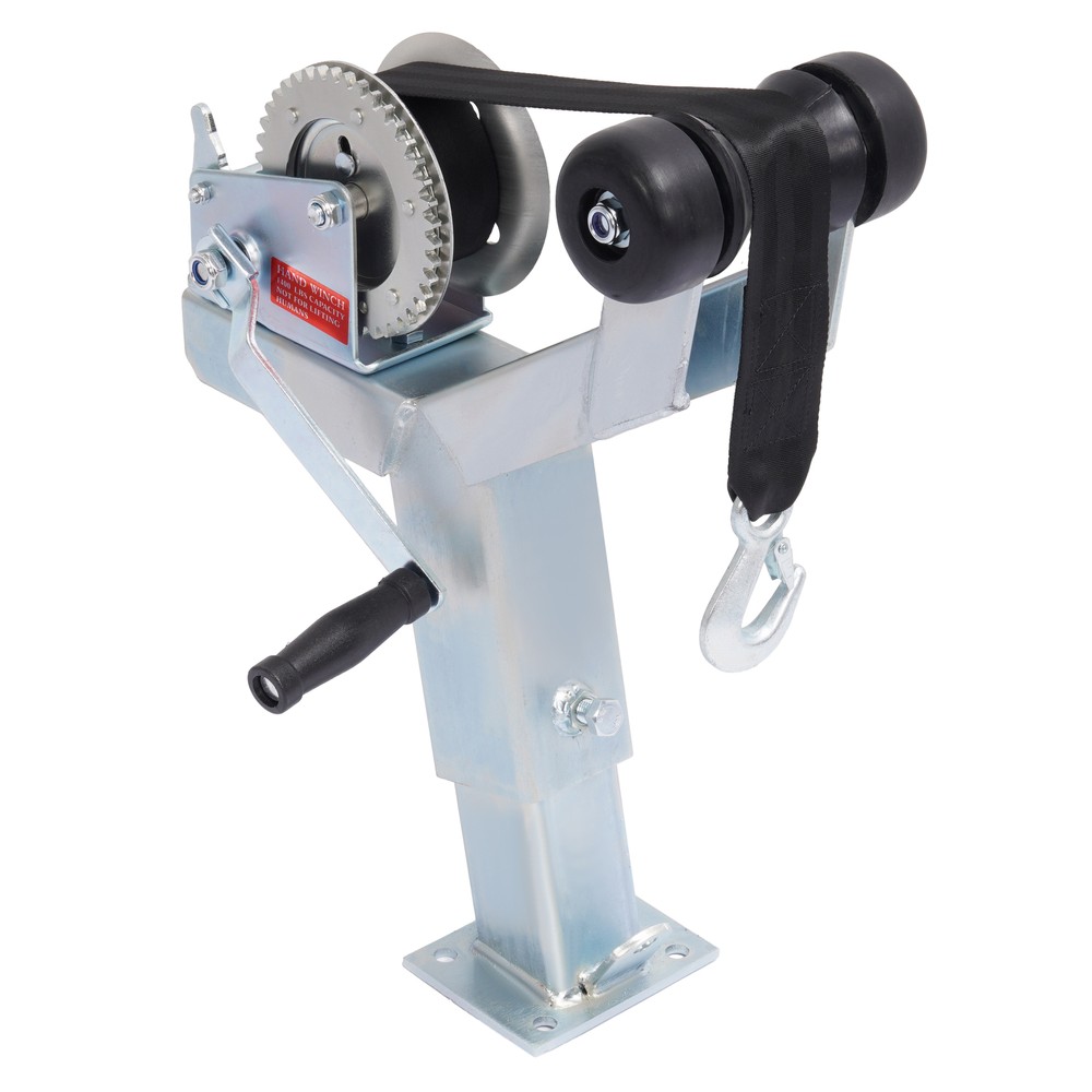1400lbs Adjustable Winch Post Winch Stand W/ Roller Winch For Boat or Trailer