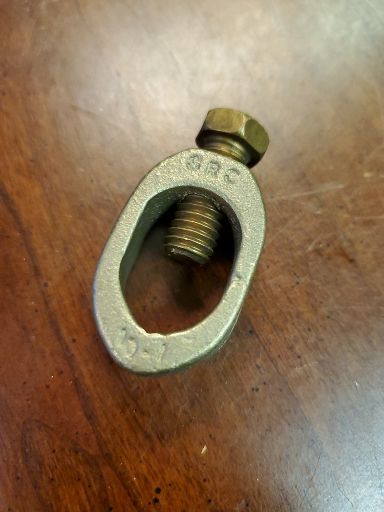 Universal Bronze Ground Rod Clamp For #10  1/0 Wire