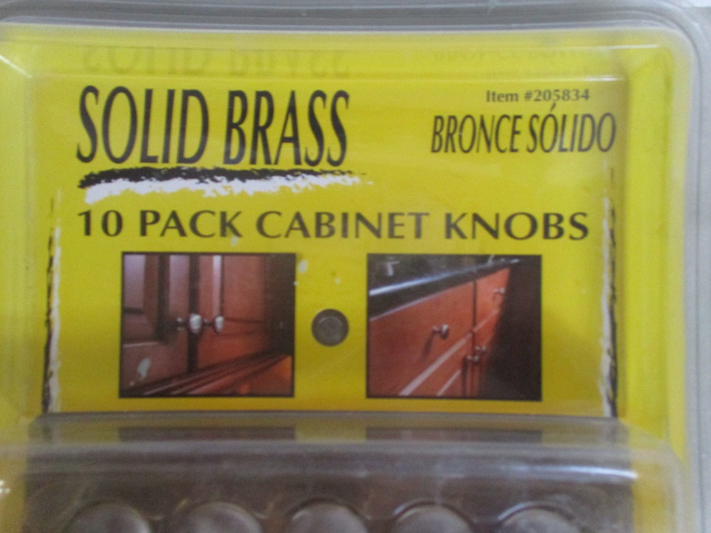 10 Solid Brass Drawer Pull Knobs Brushed Satin Nickel Finish 1" & 1 1/4" Screws