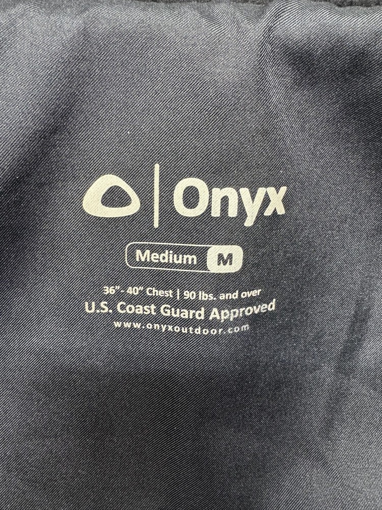 Onyx Flotation Jacket Type III PFD US Coast Guard Approved Medium Red Black