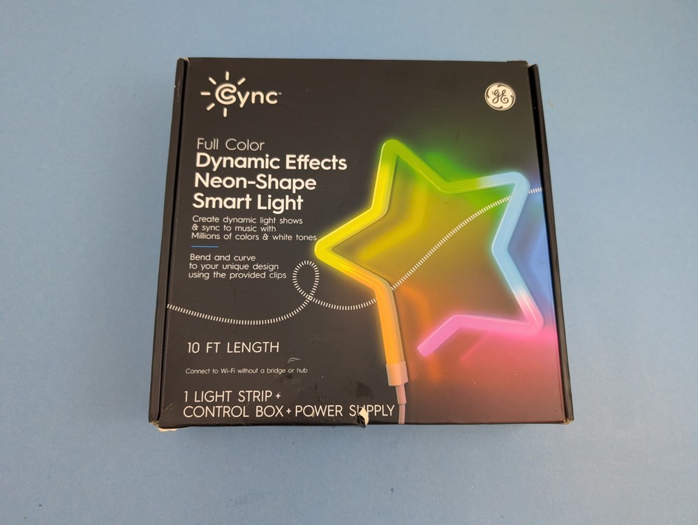 GE Cync Dynamic Effects 10ft Decorative Neon Shape Smart Light Rope String