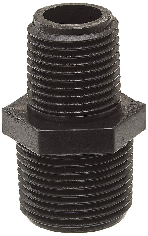 5 Pack - Orbit 1/2" to 3/4" Sprinkler Riser Adapter x 3/4", Black
