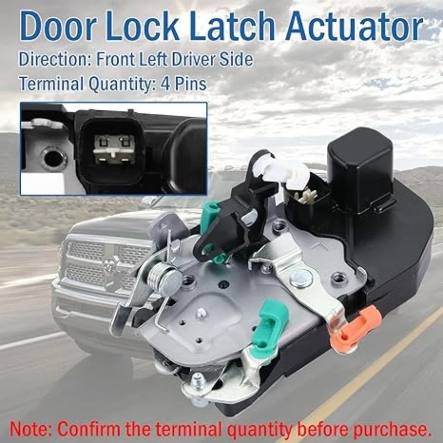 Front Left Driver Side Door Lock Latch Actuator Fit for 2003-2010 Ram 1500 2500