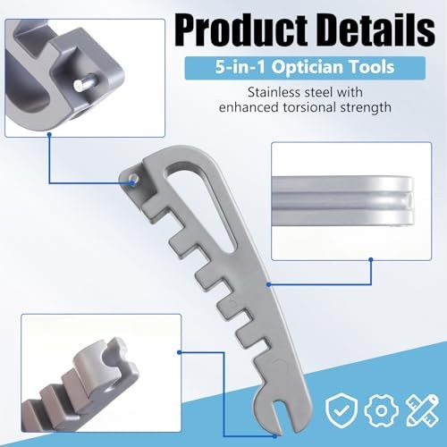 3 Pcs Eyeglass Frame Curvature Adjustment Tool, Glasses Frame Bender and Grey