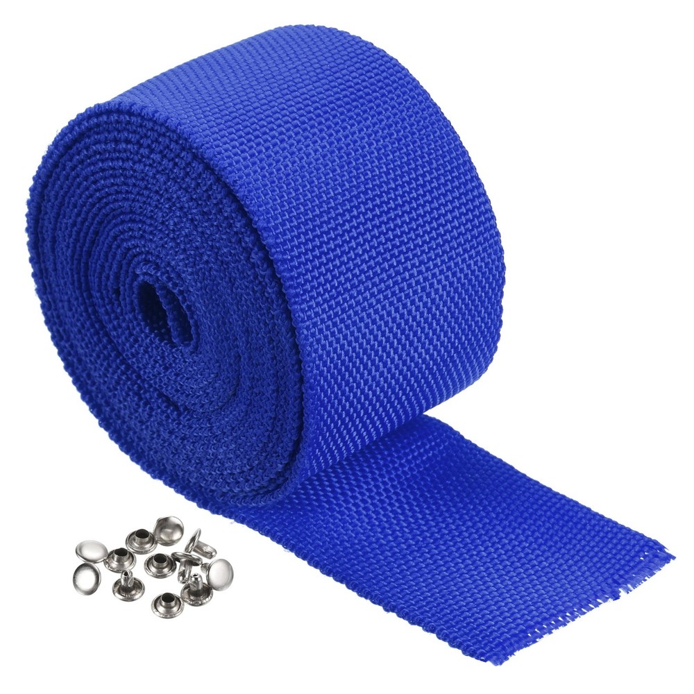 10Ft*45mm Polyester Rope Protector Cable Cover Rope Protective Sleeve Blue