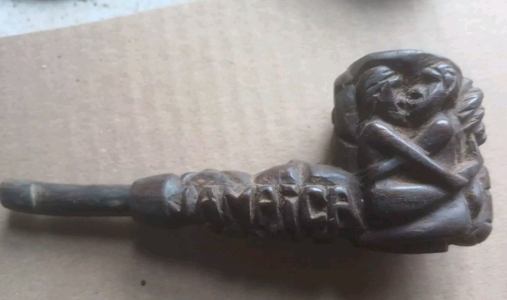 Hand Carved Jamaica Smoking Pipe