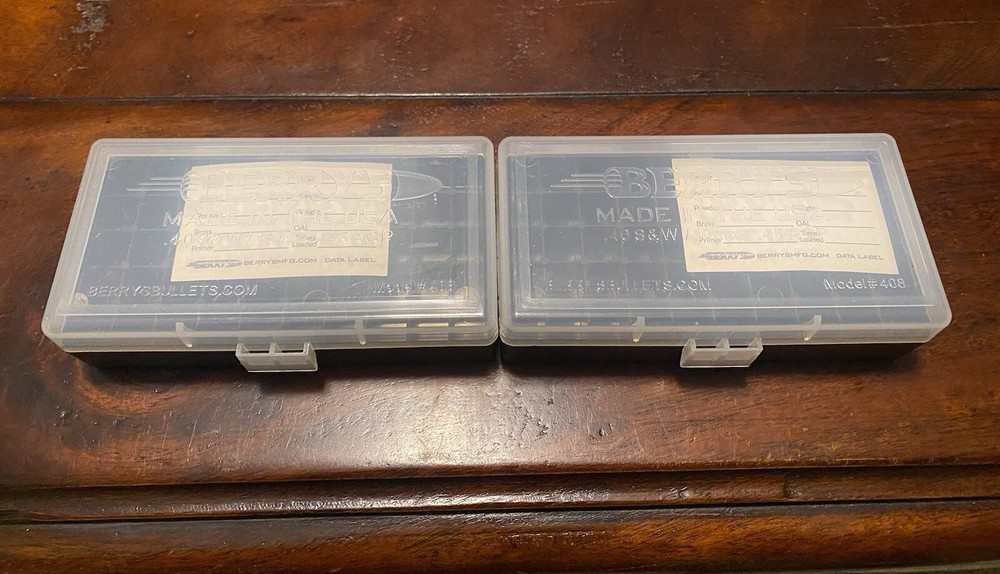 (2) Berry’s 50rd Ammo Boxes #408