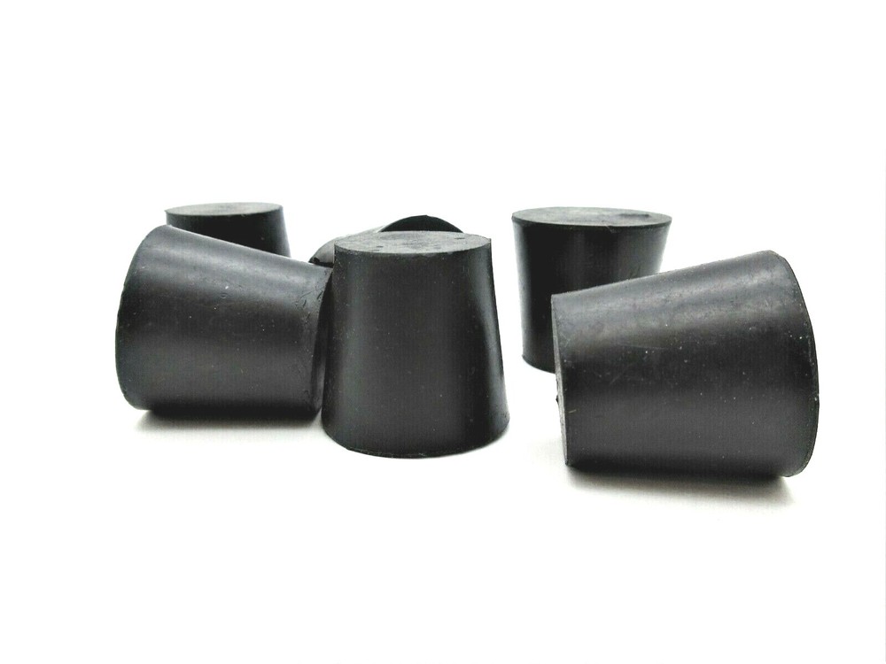#5 Solid Rubber Stoppers Lab Tapered Plug Cork Fits 1" ID Various Pack Sizes