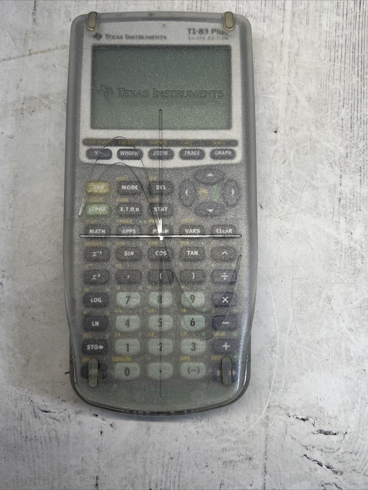 Texas Instruments TI-83 Plus Silver Edition Graphing Calculator Clear Tested
