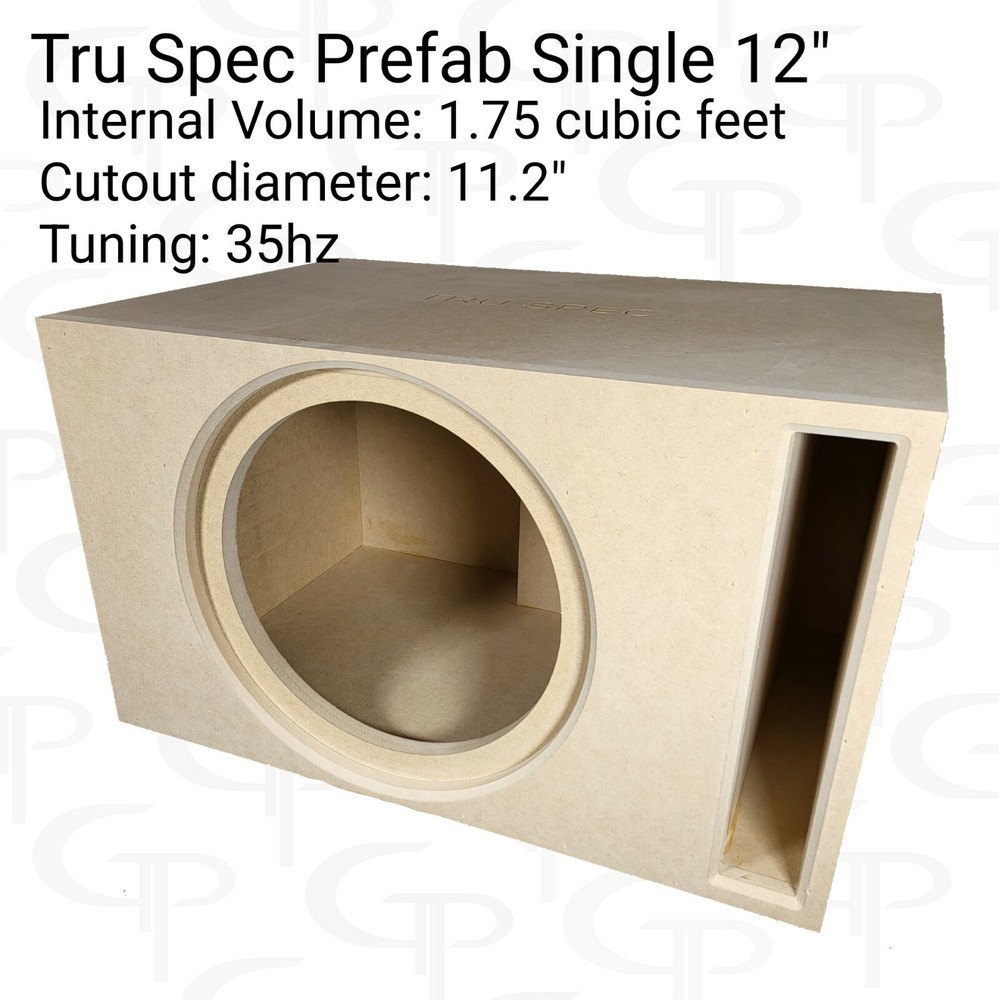 TRU SPEC Prefab Single 12" Subwoofer Enclosure Sub Box