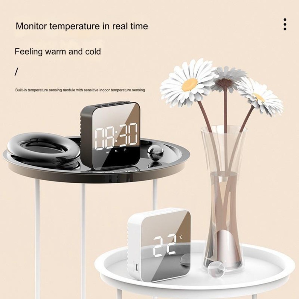 Voice Controlled LED Alarm Clock with Bright Display and Customizable Features