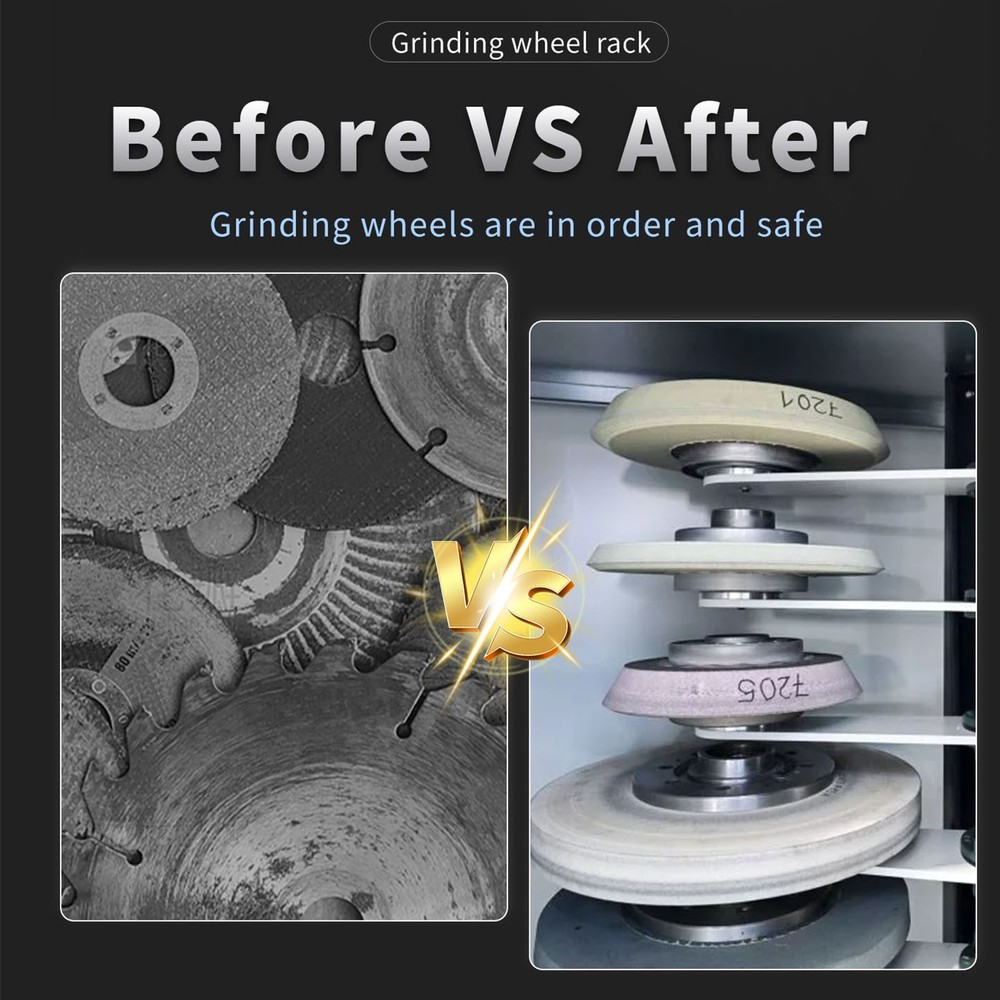 LYREIGN Grinding Wheel Rack: Adjustable, Durable – For Workshop Storage
