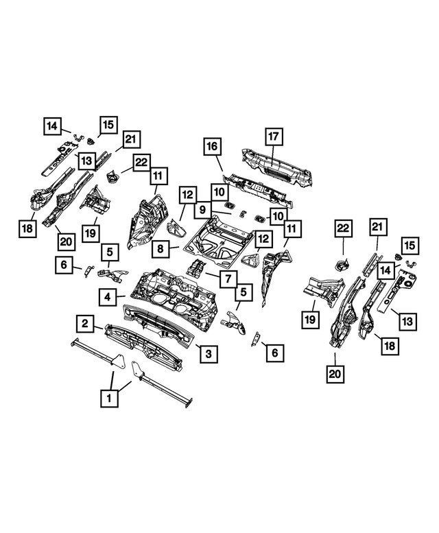 Genuine Mopar Rear Rail Left 68157541AC