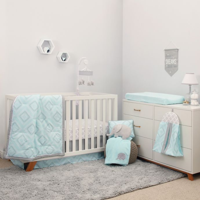 NoJo Dreamer - Mint/Grey Geo Diamond 8 Piece Comforter Set