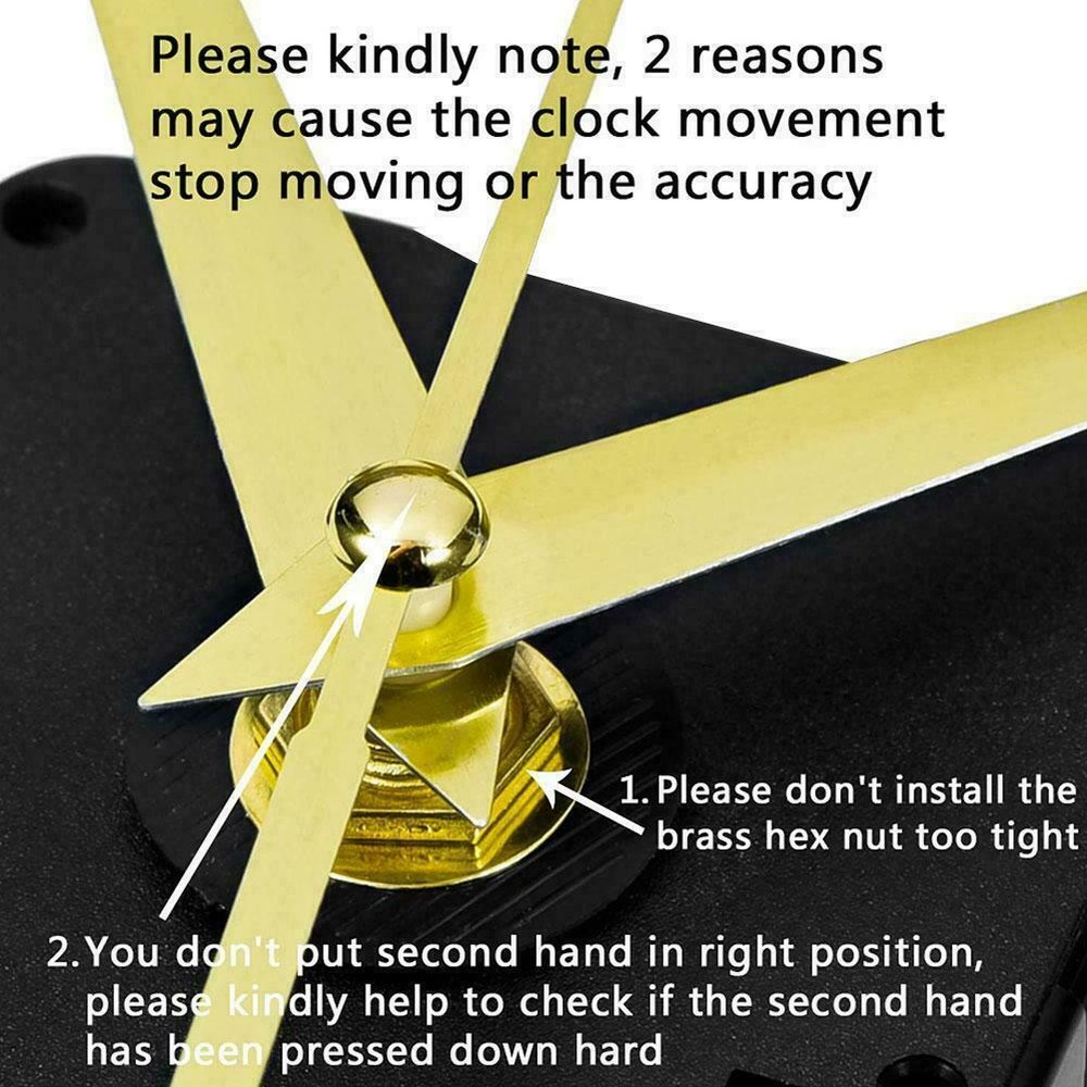 Silent Large Wall Clock Quartz Clock Movement Mechanism Tools P4L6