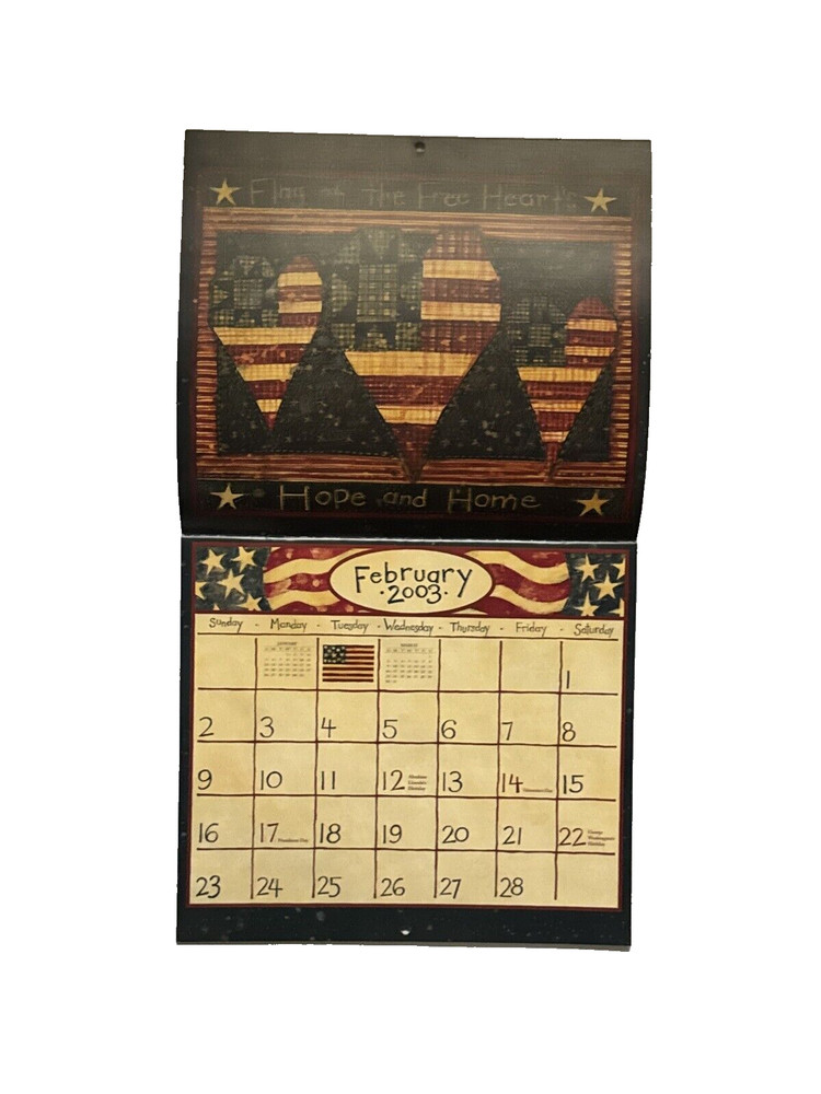 Lang Susan Winget Old Glory Calendars 2000 and 2003 Folk Art Prints no marks